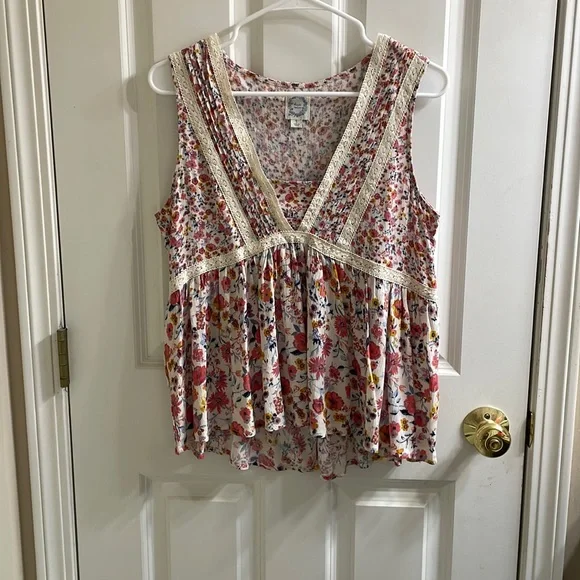 Blue Rain Floral Blouse - Picture 1 of 1